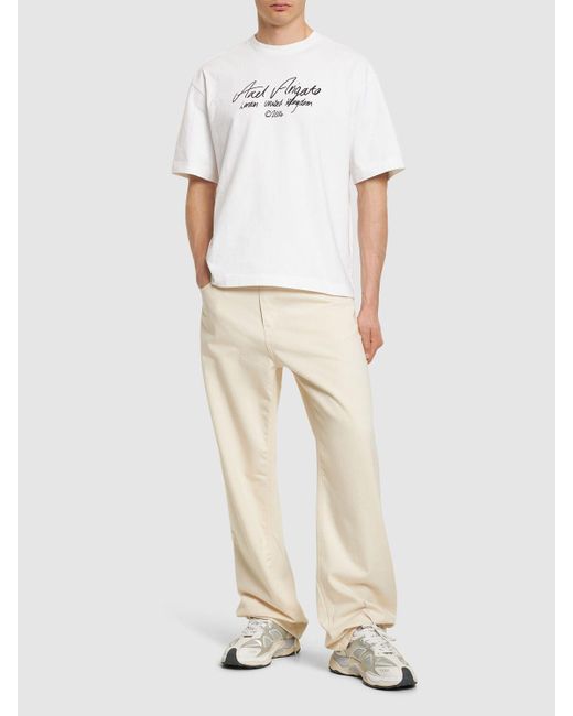 Camiseta essentials de algodón Axel Arigato de hombre de color White