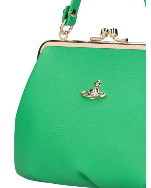 Vivienne Westwood Green Handtasche Aus Leder "granny Frame"