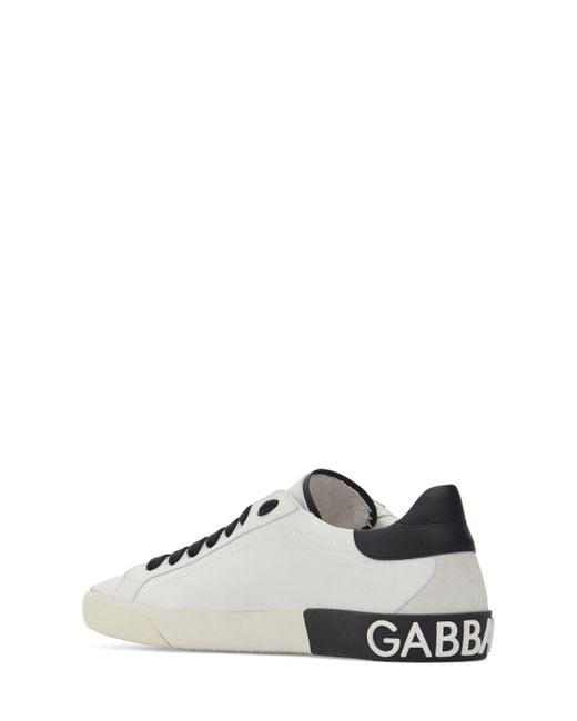 Portofino low-top sneakers di Dolce & Gabbana in White da Uomo