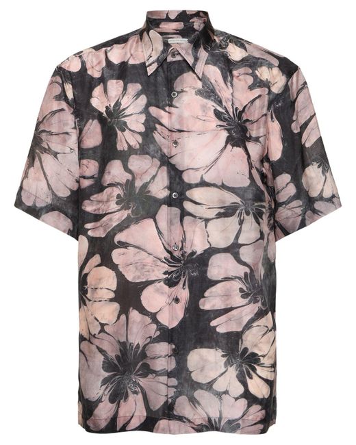 メンズ Dries Van Noten Cassidye シルクシャツ Pink