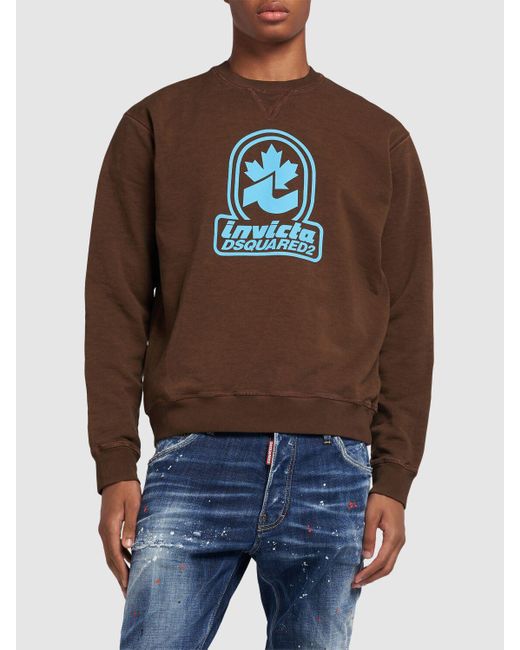 DSquared² Sweatshirt Im Cool Fit "invicta" in Brown für Herren