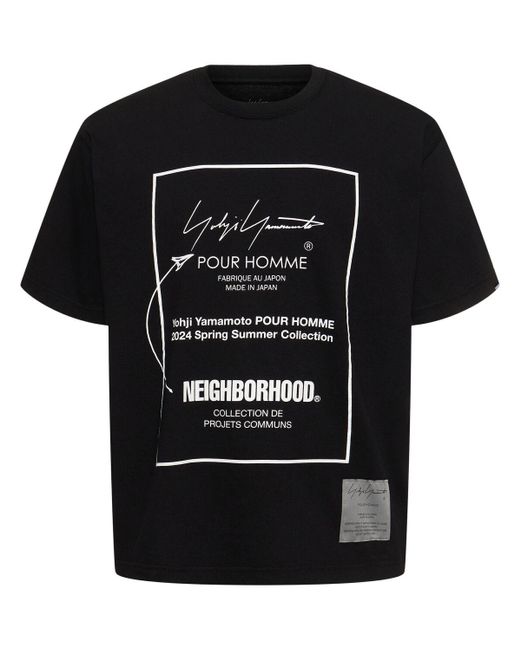 T-shirt en coton neighborhood x yohji Yohji Yamamoto pour homme en coloris Black