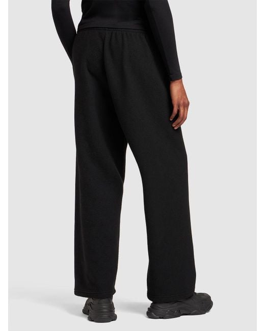 Balenciaga Black Wide-leg Logo Sweatpants for men