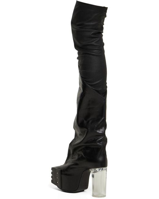 Stivali luxor con platform di Rick Owens in Black da Uomo