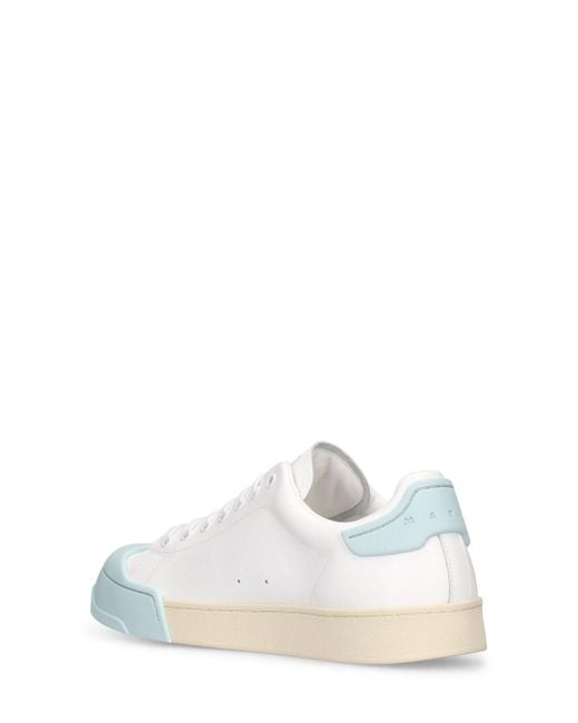 Marni White Dada Bumper Leather Low Top Sneakers for men