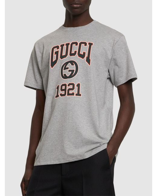 メンズ Gucci Gg コットンジャージーtシャツ Gray