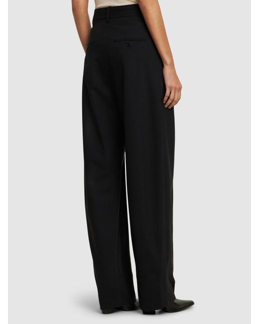 Pantalones de lana stretch Isabel Marant de color Black