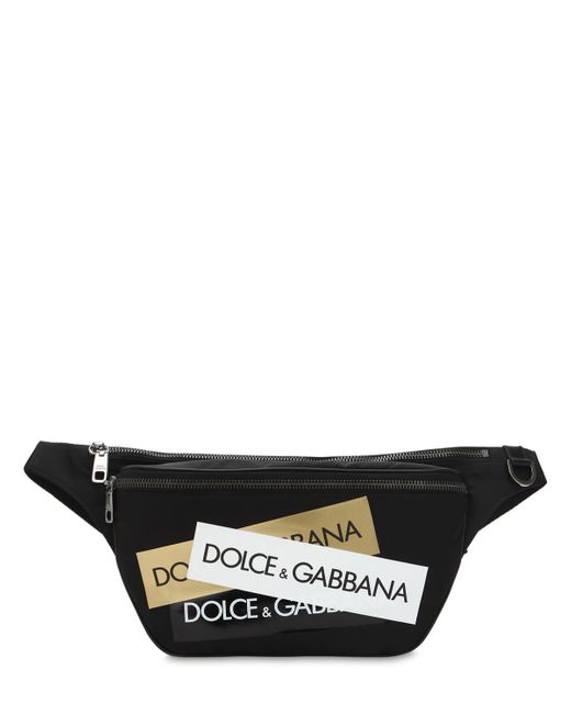 Dolce & Gabbana Gürteltasche mit Logo-Patch in Black für Herren