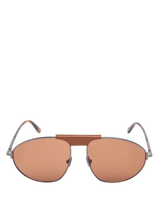 Tom Ford Pink Ken Oversize Metal Sunglasses