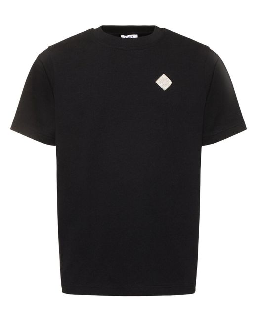 Casablanca Black Pearl Diamond Cc Patch T-shirt for men