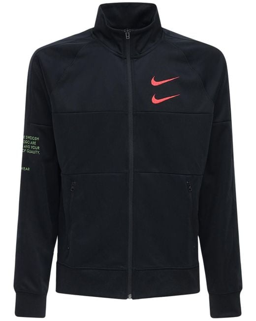 Nike Black Double Swoosh Track Jacket for men
