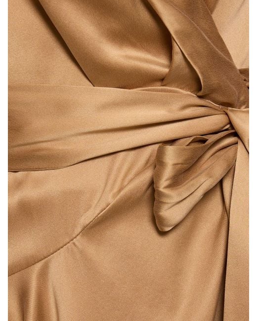 Robe portefeuille courte en soie Zimmermann en coloris Natural