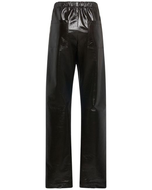 Pantalon en cuir nappa léger Bottega Veneta en coloris Black