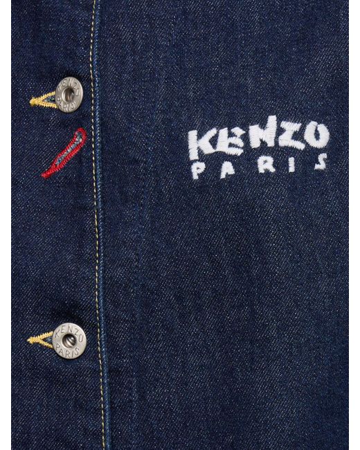 KENZO Varsity コットンデニムワークウェアジャケット Blue