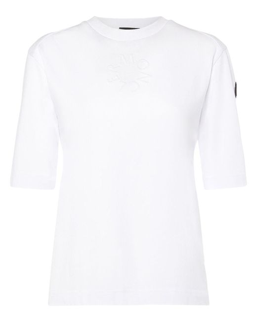 Moncler コットンジャージーtシャツ White