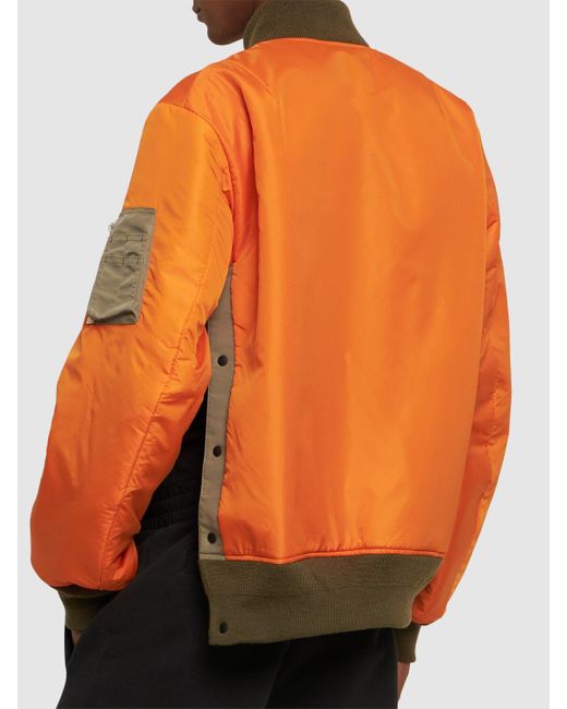 Sacai Orange Nylon Twill Jacket for men