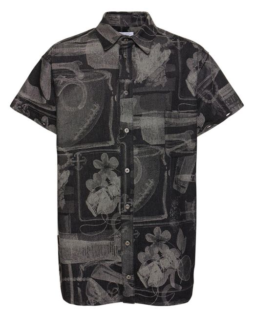 Off-White c/o Virgil Abloh Black X-ray Cotton Denim Shirt for men