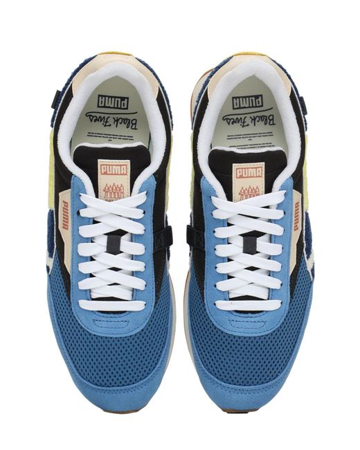 Puma Future Rider X Black Fives Sneakers In Blue Yellow Blue For Men Lyst