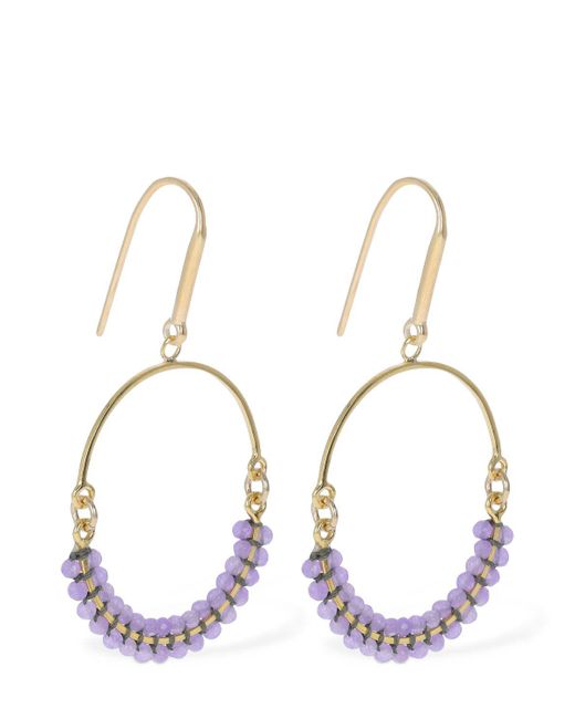 Isabel Marant Multicolor Cesaria Beads Hoop Earrings