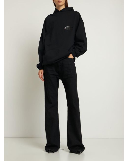 Balenciaga Black Mittelgroßes Baumwollsweatshirt