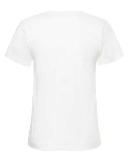 COMME DES GARÇONS PLAY White T-shirt Aus Baumwolljersey Mit Logo
