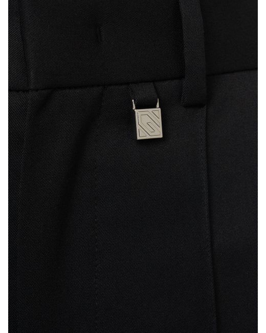 GIUSEPPE DI MORABITO Black Wool Tailoring High Waist Straight Pants