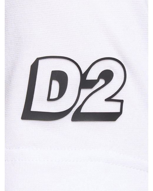 DSquared² T-shirt Aus Baumwolle "d2" in White für Herren
