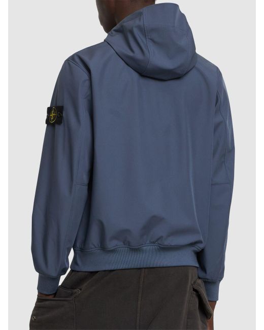 Bomber in soft shell leggero di Stone Island in Blue da Uomo