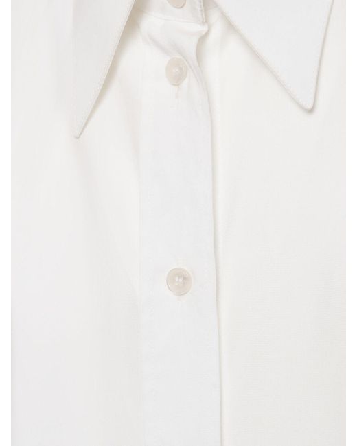 Dolce & Gabbana Ärmelloses Hemd Aus Popeline in White für Herren