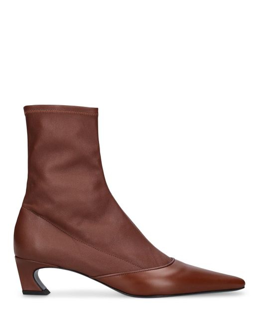 Acne Brown 45mm Bano Leather Ankle Boots