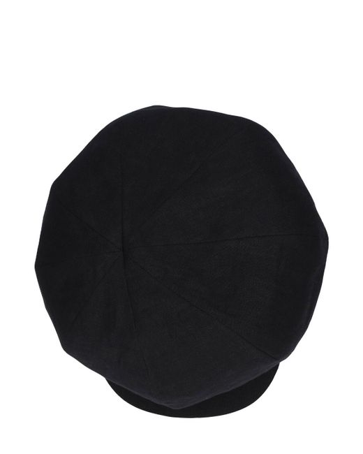 Béret en sergé casquette flax Yohji Yamamoto pour homme en coloris Black