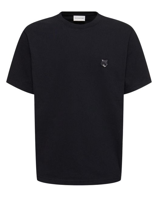 Maison Kitsuné Black Bold Fox Head Patch Comfort T-shirt for men