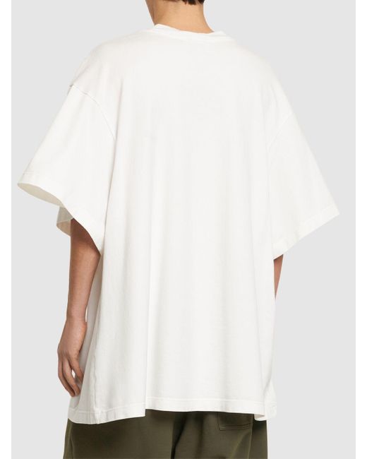 T-shirt oversize in jersey di cotone di Hed Mayner in White da Uomo