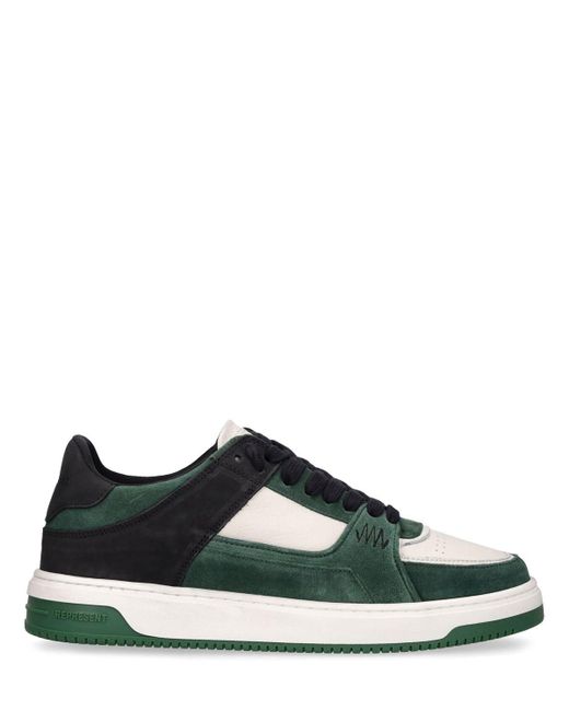 Represent Green Apex Leather Sneakers for men