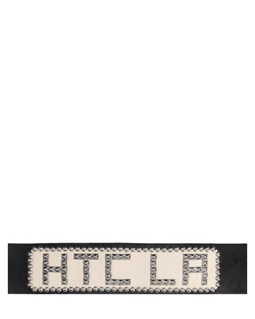 HTC Black 4cm Htc L.a. Studded Leather Belt for men