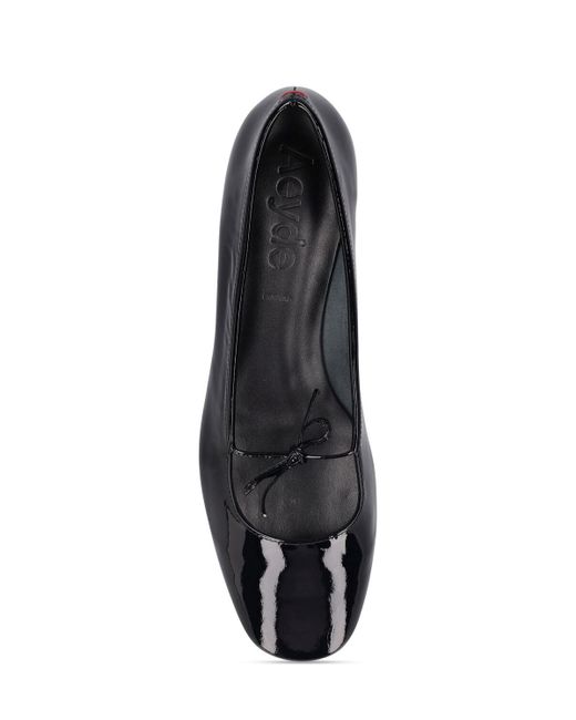 Aeyde Black 25mm Darya Leather Ballerina Shoes