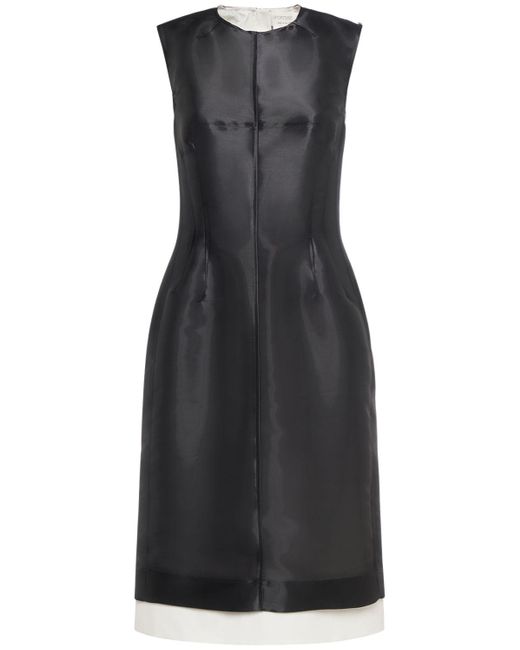 Sportmax Black Xiria Sleeveless Organza Midi Dress