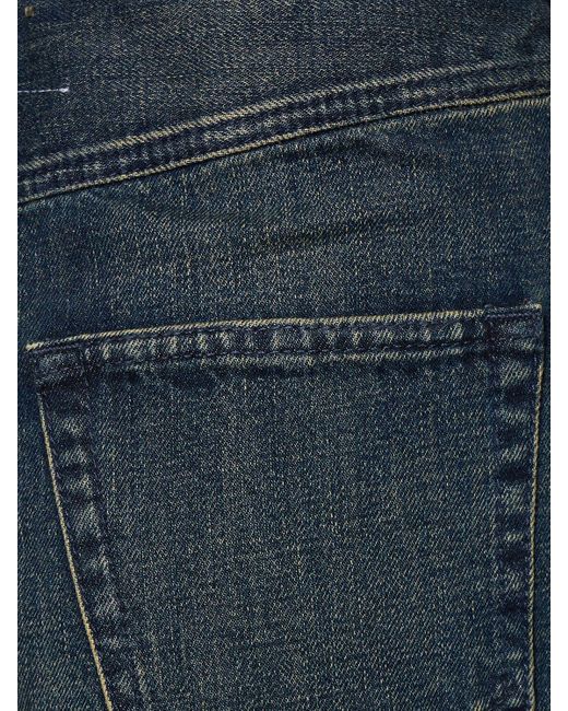 MM6 by Maison Martin Margiela Blue Mid Waist Wide Cotton Denim Jeans