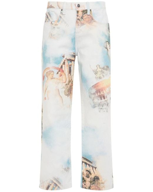 Jaded London Multicolor Renaissance Printed Skate Jeans for men