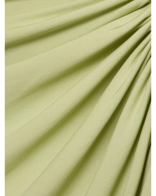 Falda midi de viscosa drapeada Christopher Esber de color Green