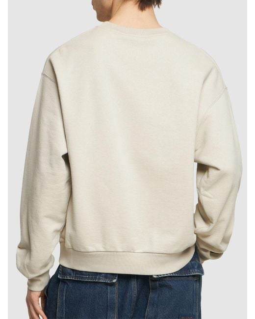 Sweat-shirt en coton léger à col ras-du-cou Gucci pour homme en coloris White