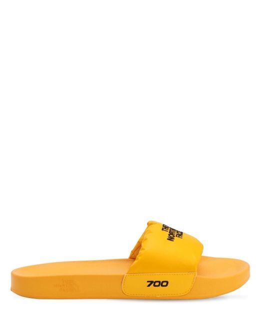 The North Face Yellow Nuptse Slide Sandals for men