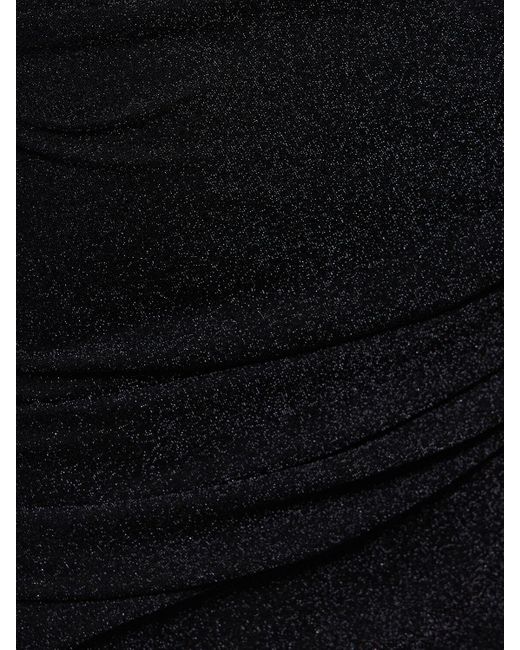 Alexandre Vauthier Black Draped Lurex Jersey Long Dress