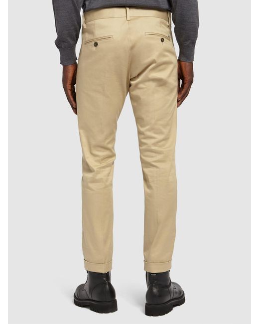 Pantalones de algodón stretch DSquared² de hombre de color Natural