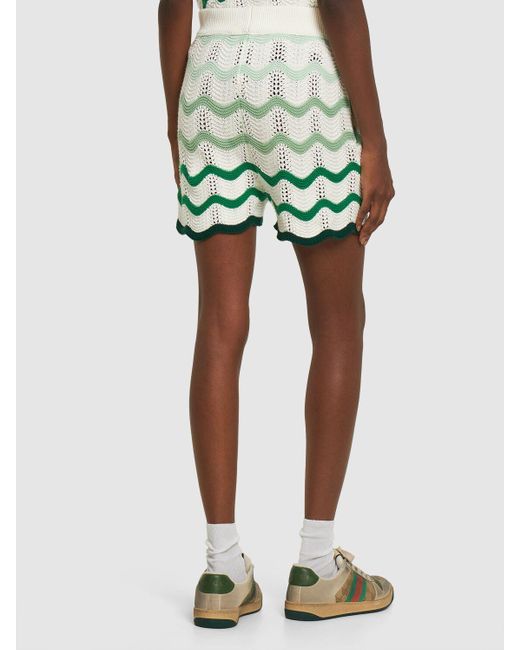 Shorts in maglia dégradé di Casablancabrand in Green