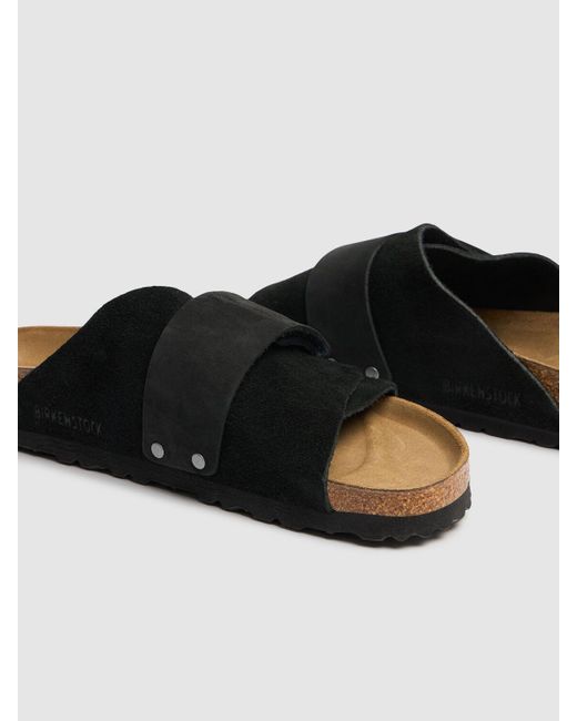 Birkenstock Kyotoスエード&ヌバックサンダル Black