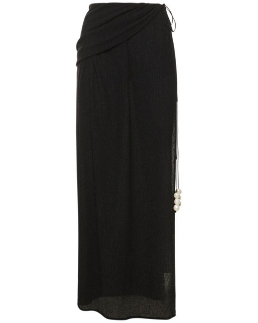 Falda larga decorada Magda Butrym de color Black