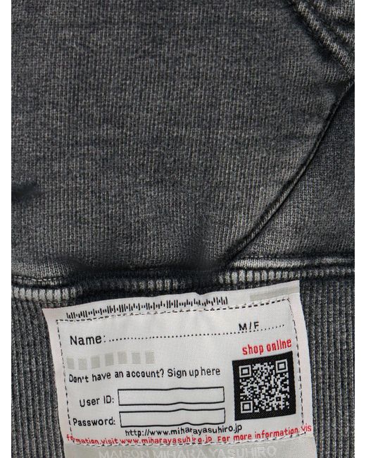 Maison Mihara Yasuhiro Gray Bleached Cotton Jersey Sweatshirt Hoodie for men