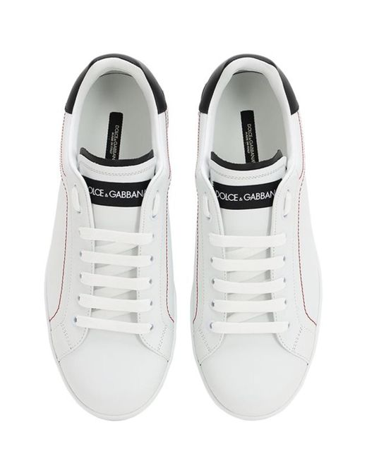 Dolce & Gabbana Ledersneakers "portofino" in White für Herren