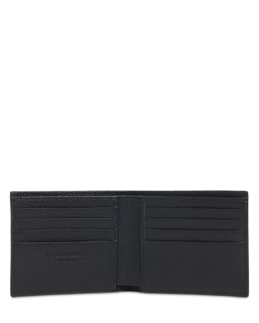 DSquared² Black Bob Leather Wallet W/Logo for men